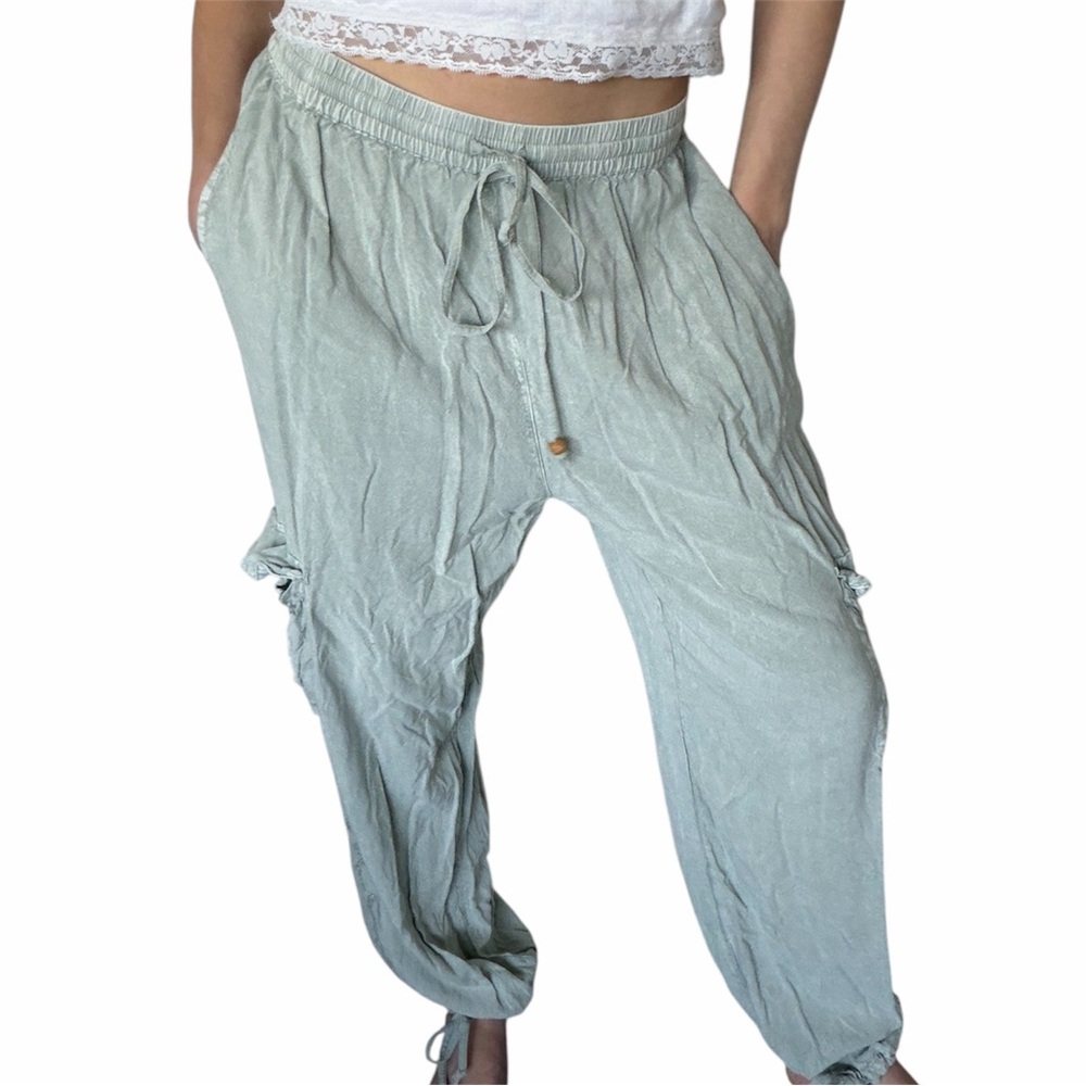 Young threads boho embroidered lounge pants